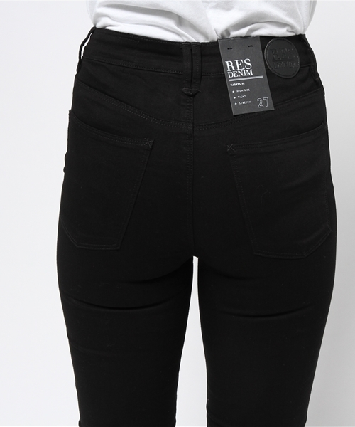 RES DENIM（レスデニム）の「RES DENIM/レスデニム HARRYS HI スキニーデニム ブラックデニム ストレッチ（デニムパンツ・レディース・ブラック・26inch/27inch）」の8枚目の写真