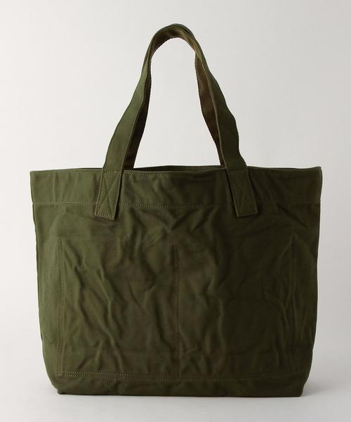 MHL.（エムエイチエル）の「＜MHL.＞ 32 CANVAS LOGO TOTE トートバッグ（トートバッグ・メンズ・ブラック/オリーブ・FREE）」の6枚目の写真