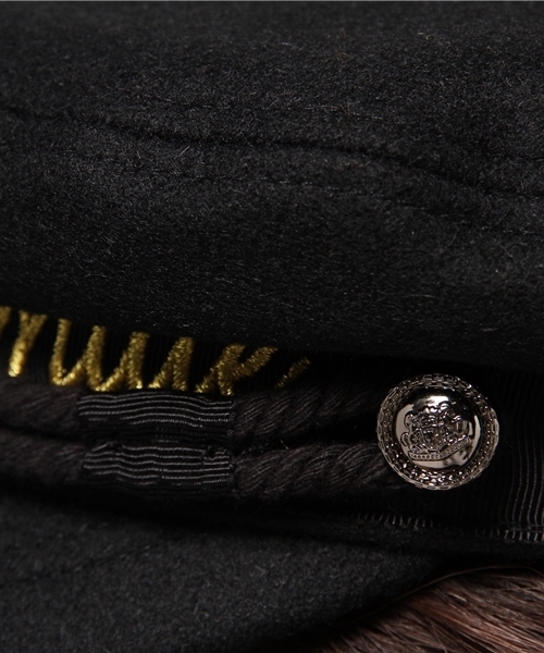 MOUSSY（マウジー）の「MESSAGE MARINE CAP（キャップ・レディース・ブラック/ベージュ・FREE）」の6枚目の写真