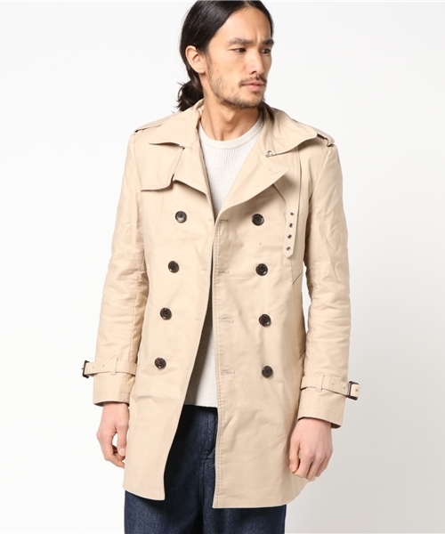 JACKROSE（ジャックローズ）の「コットントレンチコート（トレンチコート・メンズ・ベージュ/カーキ・XL/L/M）」の2枚目の写真