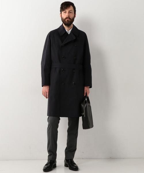 UNITED ARROWS（ユナイテッドアローズ）の「USCM ポリエステル コットン トレンチ コート ◆（トレンチコート・メンズ・ダークグリーン/ネイビー・X-LARGE/MEDIUM/SMALL/LARGE）」の3枚目の写真