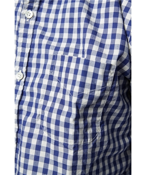 BEAMS（ビームス）の「BEAMS / ギンガムチェックボタンダウンシャツ（シャツ/ブラウス・メンズ・グレー/ブルー・SMALL/MEDIUM/LARGE）」の7枚目の写真