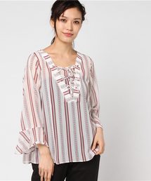 Honeys | レースアップブラウス(シャツ/ブラウス)