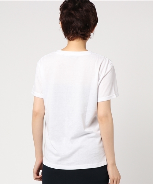 VENCEEXCHANGE(ヴァンスエクスチェンジ)の「オルテガ刺繍ポケットT (Tシャツ/カットソー・レディース・オフホワイト/ブラック/オレンジ・MEDIUM)」の6枚目の写真