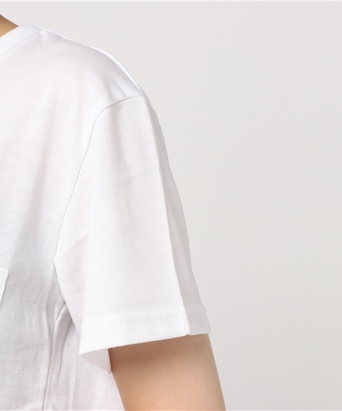 VENCEEXCHANGE(ヴァンスエクスチェンジ)の「オルテガ刺繍ポケットT (Tシャツ/カットソー・レディース・オフホワイト/ブラック/オレンジ・MEDIUM)」の11枚目の写真