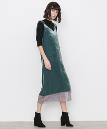 STUDIOUS | STUDIOUS HIGH シルクレーヨンベルベットキャミワンピース【先行予約】(ワンピース)