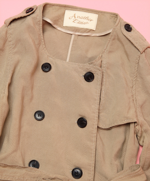 Another Edition（アナザーエディション）の「AE［A］テンセルOX N/C TRNC(InRed4月)（トレンチコート・レディース・ベージュ/ナチュラル/コバルトブルー・SMALL/MEDIUM）」の10枚目の写真