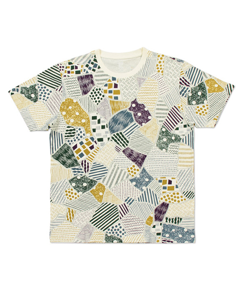 Design Tshirts Store graniph(デザイン ティーシャツ ストア グラニフ)の「マルチパターンTシャツH/エアリアルマップ(Tシャツ/カットソー・メンズ・ナチュラル・SMALL/LARGE/MEDIUM/X-SMALL)」の3枚目の写真