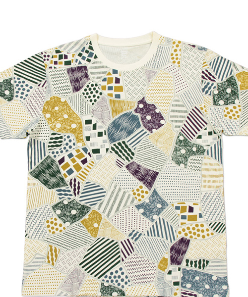 Design Tshirts Store graniph(デザイン ティーシャツ ストア グラニフ)の「マルチパターンTシャツH/エアリアルマップ(Tシャツ/カットソー・メンズ・ナチュラル・SMALL/LARGE/MEDIUM/X-SMALL)」の5枚目の写真