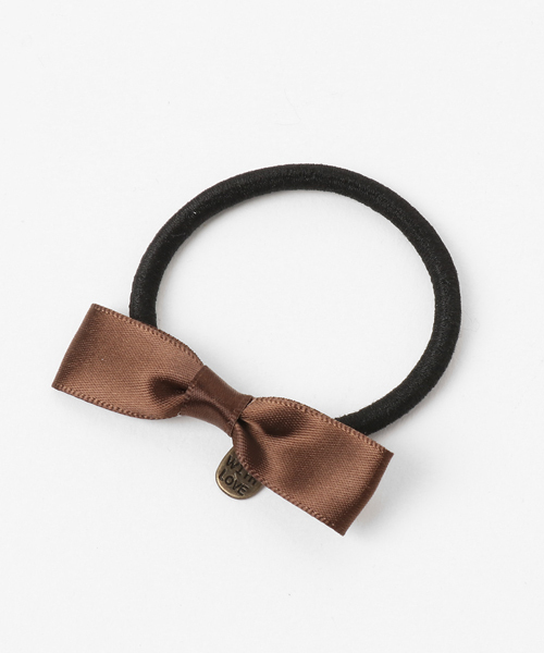 Fun & Daily（ファンアンドデイリー）の「F&D : シンプリーリボンヘアゴム（ヘアゴム・レディース・ブラック/グレー/ネイビー/ブルーグリーン/ワインレッド/ブラウン/イエロー/ピンク/グリーン/パープル/レッド/ミント・FREE）」の3枚目の写真