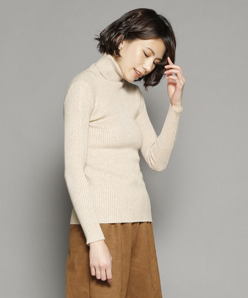 SY3（エスワイスリー）の「＜2018年春夏素材で再入荷！＞★インナーにもトップスにも使えるフィットするサイジング♪タートルネックジャスト丈カラーサマーニット（Tシャツ/カットソー・レディース・ホワイト/ベージュ/ライトブルー/キャメル/ライトグレー/ブラック/アイボリー/ワイン/ライトピンク・FREE）」の22枚目の写真