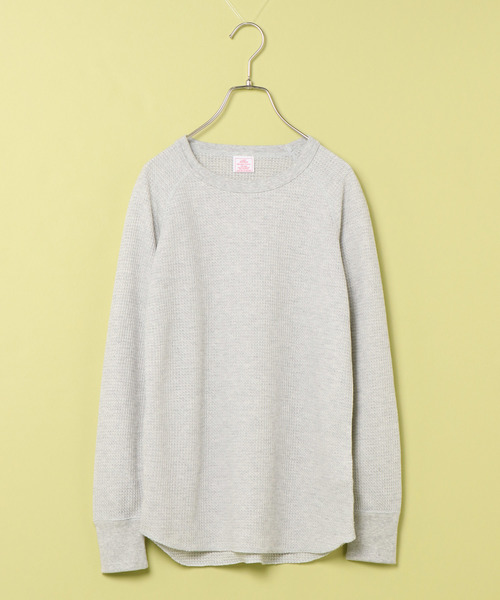 JEMORGAN（ジェーイーモーガン）の「【JE MORGAN】ジェーイーモーガン サーマル長袖ラグランクルーT（Tシャツ/カットソー・レディース・ホワイト/ブラック/グレー/オフホワイト/カーキオリーブ・M）」の4枚目の写真