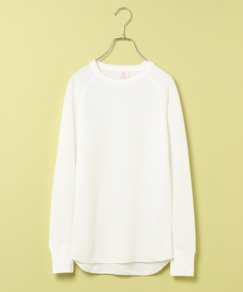 JEMORGAN（ジェーイーモーガン）の「【JE MORGAN】ジェーイーモーガン サーマル長袖ラグランクルーT（Tシャツ/カットソー・レディース・ホワイト/ブラック/グレー/オフホワイト/カーキオリーブ・M）」の2枚目の写真