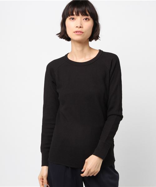 JEMORGAN（ジェーイーモーガン）の「【JE MORGAN】ジェーイーモーガン サーマル長袖ラグランクルーT（Tシャツ/カットソー・レディース・ホワイト/ブラック/グレー/オフホワイト/カーキオリーブ・M）」の14枚目の写真