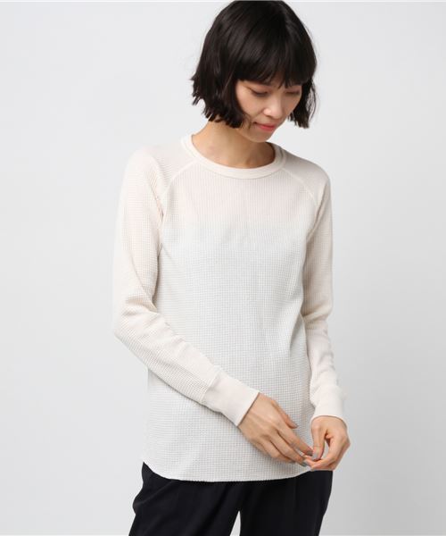 JEMORGAN（ジェーイーモーガン）の「【JE MORGAN】ジェーイーモーガン サーマル長袖ラグランクルーT（Tシャツ/カットソー・レディース・ホワイト/ブラック/グレー/オフホワイト/カーキオリーブ・M）」の15枚目の写真