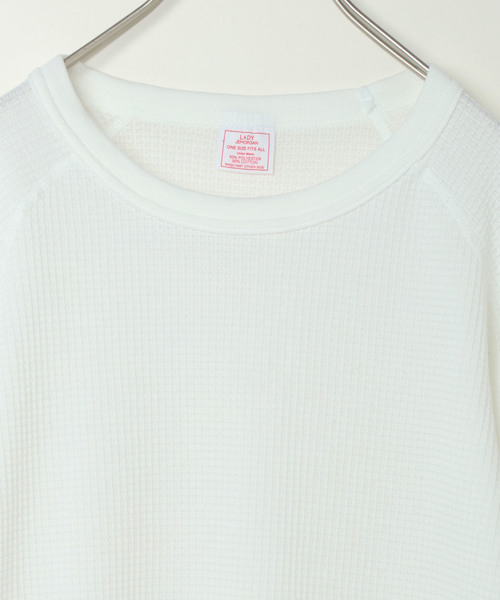 JEMORGAN（ジェーイーモーガン）の「【JE MORGAN】ジェーイーモーガン サーマル長袖ラグランクルーT（Tシャツ/カットソー・レディース・ホワイト/ブラック/グレー/オフホワイト/カーキオリーブ・M）」の20枚目の写真