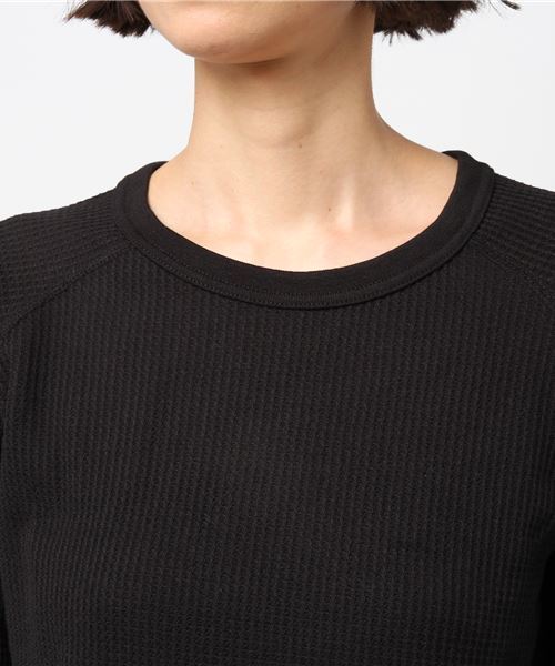 JEMORGAN（ジェーイーモーガン）の「【JE MORGAN】ジェーイーモーガン サーマル長袖ラグランクルーT（Tシャツ/カットソー・レディース・ホワイト/ブラック/グレー/オフホワイト/カーキオリーブ・M）」の11枚目の写真