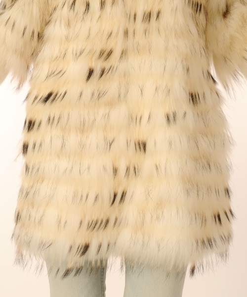 DURAS（デュラス）の「ラクーン段々コート（その他アウター・レディース・ホワイト/ブラック・FREE）」の9枚目の写真