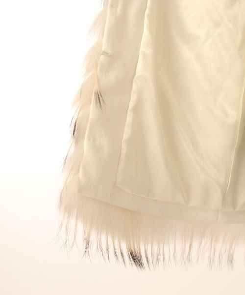 DURAS（デュラス）の「ラクーン段々コート（その他アウター・レディース・ホワイト/ブラック・FREE）」の10枚目の写真