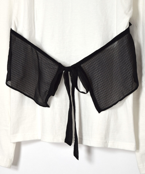 w closet(ダブルクローゼット)の「チェックビスチェドッキングプルオーバー(Tシャツ/カットソー・レディース・ホワイト/イエロー/ブラック・FREE)」の19枚目の写真