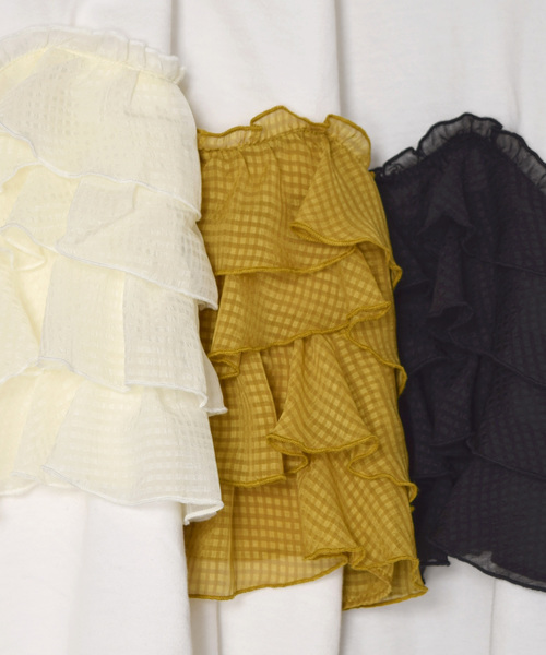 w closet(ダブルクローゼット)の「チェックビスチェドッキングプルオーバー(Tシャツ/カットソー・レディース・ホワイト/イエロー/ブラック・FREE)」の20枚目の写真