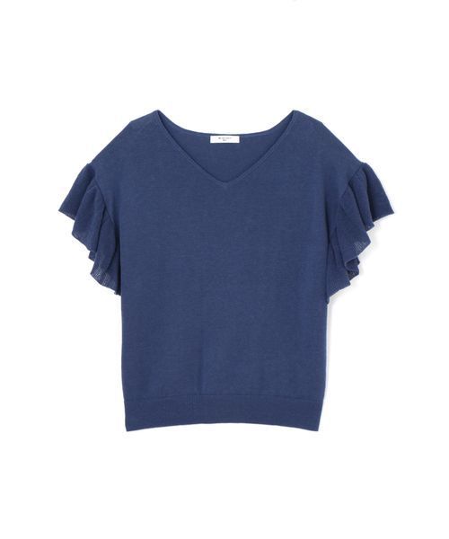 NATURAL BEAUTY BASIC（ナチュラルビューティーベーシック）の「◆ラミーコットンフレアスリーブニット（ニット/セーター・レディース・レッド/ブルー/ホワイト系その他・MEDIUM）」の6枚目の写真