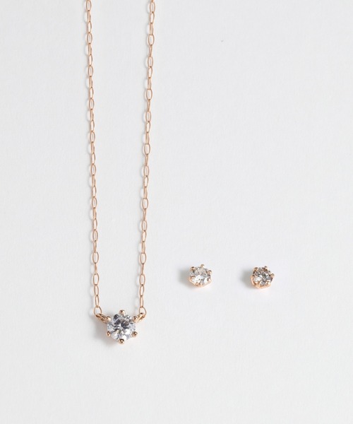 ESTELLE(エステール)の「K18 ピンクゴールド ダイヤモンド ネックレス (0.15ct) ESTELLE/エステール WEB限定(ネックレス・レディース・ピンクゴールド・40cm)」の8枚目の写真