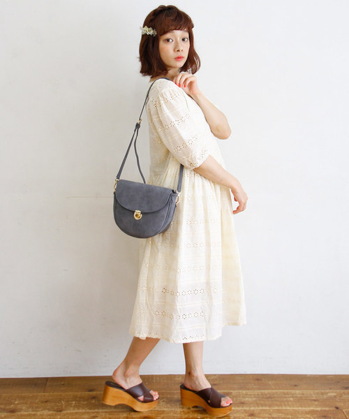 Crisp クリスプ の カットワークパフワンピース ワンピース Wear Crisp クリスプ の カットワークパフワンピース ワンピース Wear