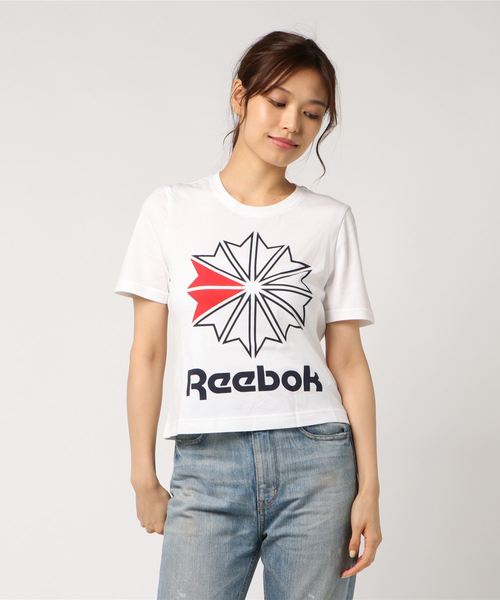 Reebok(リーボック)の「AC グラフィック Tシャツ(Tシャツ/カットソー・レディース・ホワイト/レッド/ホワイト×ブラック/コーラルピンク/グレー/コーラル・SMALL/MEDIUM/LARGE/X-LARGE)」の2枚目の写真