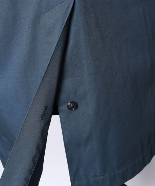 【極美品】シップス　ロロピアーナ　コート　濃いネイビー　Mサイズ セール】SD: LORO PIANA 【STORMSYSTEM】 コットン ステンカラー