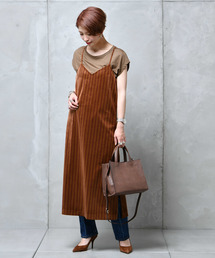 DouDou | ベロアストライプOP(ワンピース)