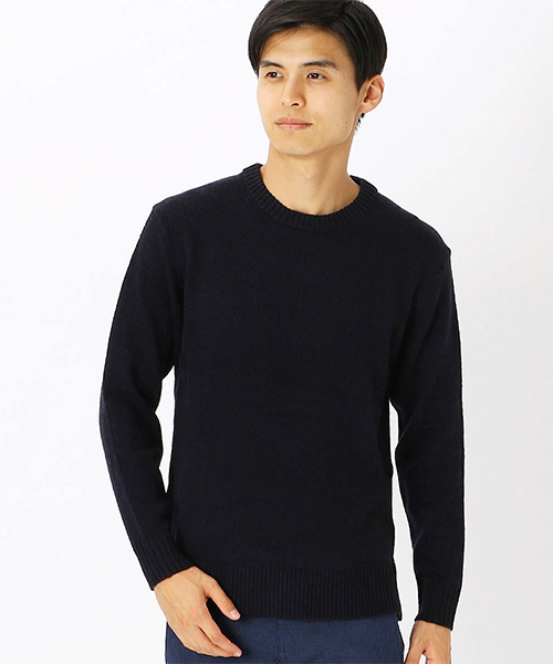 COMME CA ISM（コムサイズム）の「《ベーシックニット》　カラーニット（ニット/セーター・メンズ・ライトグレー/ベージュ/ネイビー/グリーン/マスタード/ワイン・MEDIUM/LARGE/X-LARGE）」の4枚目の写真