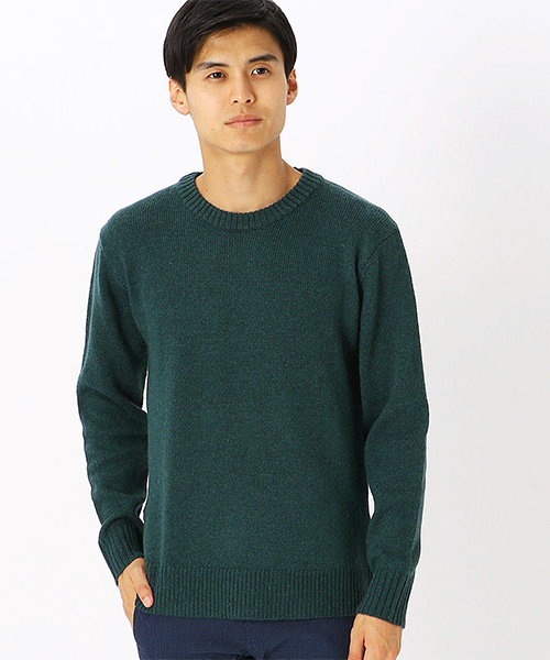 COMME CA ISM（コムサイズム）の「《ベーシックニット》　カラーニット（ニット/セーター・メンズ・ライトグレー/ベージュ/ネイビー/グリーン/マスタード/ワイン・MEDIUM/LARGE/X-LARGE）」の3枚目の写真