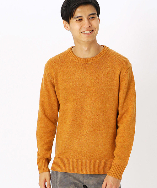 COMME CA ISM（コムサイズム）の「《ベーシックニット》　カラーニット（ニット/セーター・メンズ・ライトグレー/ベージュ/ネイビー/グリーン/マスタード/ワイン・MEDIUM/LARGE/X-LARGE）」の5枚目の写真