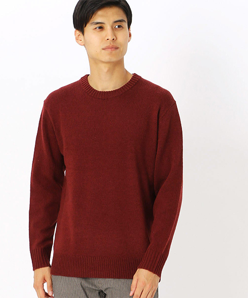 COMME CA ISM（コムサイズム）の「《ベーシックニット》　カラーニット（ニット/セーター・メンズ・ライトグレー/ベージュ/ネイビー/グリーン/マスタード/ワイン・MEDIUM/LARGE/X-LARGE）」の7枚目の写真