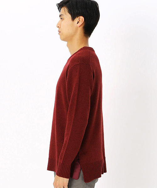 COMME CA ISM（コムサイズム）の「《ベーシックニット》　カラーニット（ニット/セーター・メンズ・ライトグレー/ベージュ/ネイビー/グリーン/マスタード/ワイン・MEDIUM/LARGE/X-LARGE）」の9枚目の写真