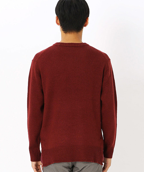 COMME CA ISM（コムサイズム）の「《ベーシックニット》　カラーニット（ニット/セーター・メンズ・ライトグレー/ベージュ/ネイビー/グリーン/マスタード/ワイン・MEDIUM/LARGE/X-LARGE）」の11枚目の写真