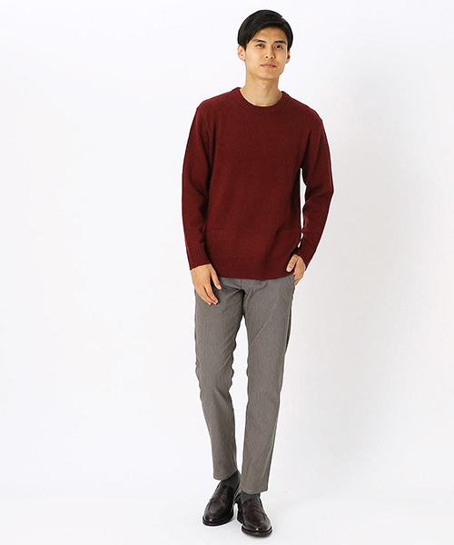 COMME CA ISM（コムサイズム）の「《ベーシックニット》　カラーニット（ニット/セーター・メンズ・ライトグレー/ベージュ/ネイビー/グリーン/マスタード/ワイン・MEDIUM/LARGE/X-LARGE）」の13枚目の写真