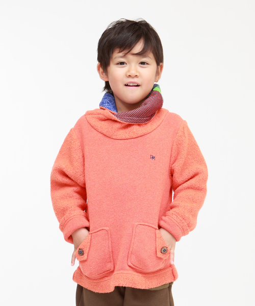 RAGMART（ラグマート）の「裏起毛プルオーバー（スウェット・キッズ・オレンジ/グリーン/グレー・100cm/110cm/120cm/130cm）」の3枚目の写真