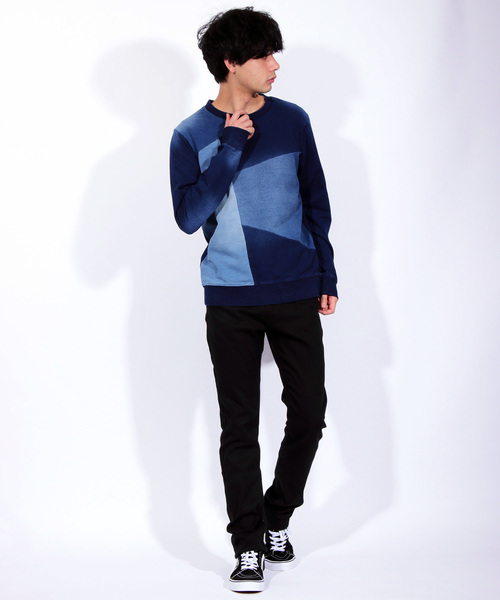 8(eight)(エイト)の「カットデニム クレイジー スウェット(スウェット・メンズ・インディゴブルー/ブルー・MEDIUM/LARGE/X-LARGE)」の3枚目の写真