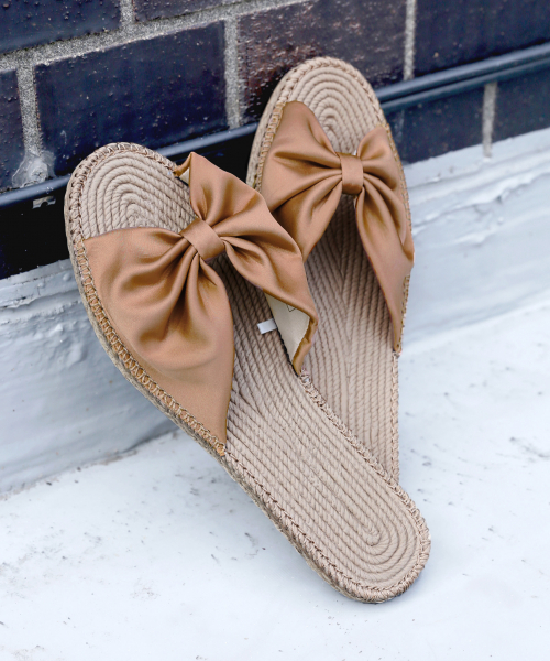 LOWRYS FARM（ローリーズファーム）の「サテンリボンサンダル　819395（サンダル・レディース・ホワイト系その他/ブラック/ベージュ/ブルー系その他/ピンク・MEDIUM/LARGE）」の4枚目の写真