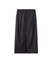 WOOL STRIPED TAILORED SKIRT