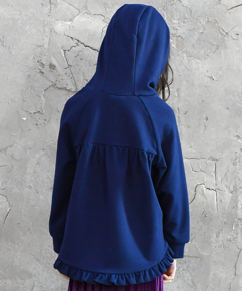 Bee des Bee（ビーデスビー）の「アシメ裾フリル長袖パーカー（Tシャツ/カットソー・キッズ・ネイビー/ミント・110cm/100cm/120cm/130cm/140cm/150cm）」の20枚目の写真