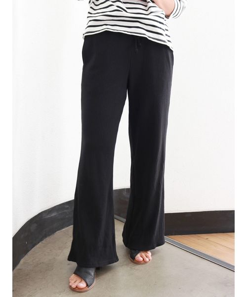 Ungrid（アングリッド）の「リブワイドラフパンツ（その他パンツ・レディース・ブラック/グレー/オフホワイト・FREE）」の3枚目の写真