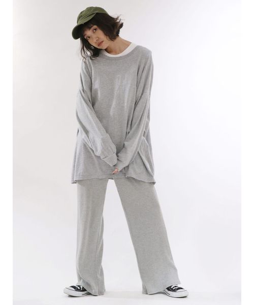 Ungrid（アングリッド）の「リブワイドラフパンツ（その他パンツ・レディース・ブラック/グレー/オフホワイト・FREE）」の13枚目の写真