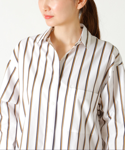 美品✨プルミエアロンディスモン SOMELOS ストライプシャツ 1er Arrondissement（プルミエアロンディスモン）の「SOMELOS