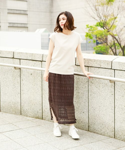 niko and...(ニコアンド)の「クロシェレースペチコート付きスカート(スカート・レディース・ブラック/パープル/ブラウン・MEDIUM/LARGE)」の19枚目の写真