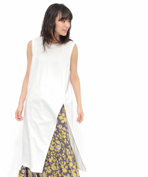 LAKOLE | 【UVカット】アングルスリットスリーブレスワンピース / LAKOLE(ワンピース)