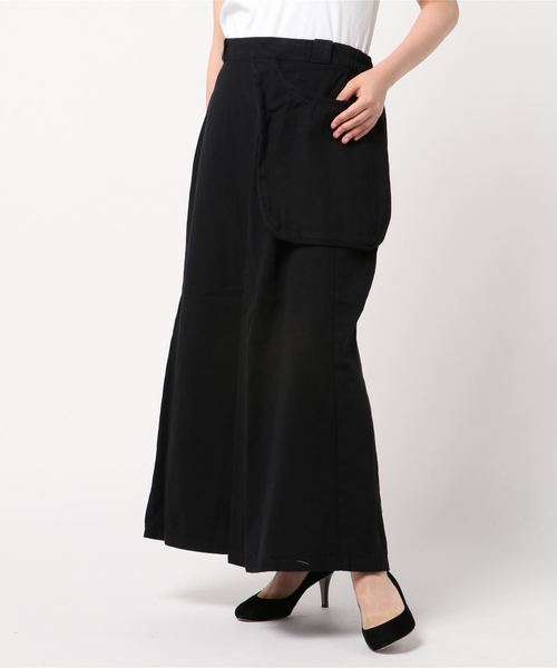 JUGLANS(ユグランス)の「綿ツイル ポケットスカート(スカート・レディース・ブラック/ベージュ/カーキ/キャメル・FREE)」の2枚目の写真