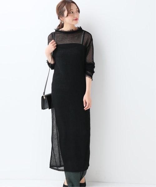 ロングワンピース ワンピース Slobe Meshes セール Slobe Iena スローブイエナ のファッション Meshes Iena スローブイエナ のワンピース Tan Tan